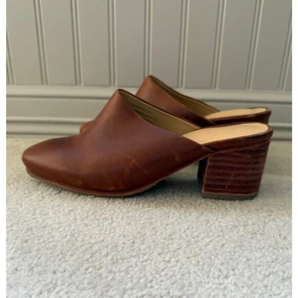 Nisolo All Day Slip On Heeled Mule Brown Leather 6 - Picture 6 of 10